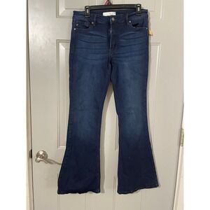 KanCan Flare Jeans Womens 11/29 Dark Wash Excellent Petite High Rise KC6102D-PT